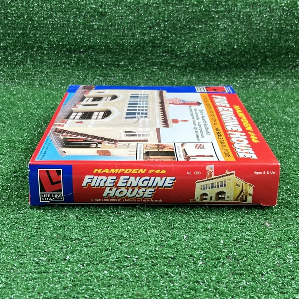 Hampden #46 Fire Engine‎ House HO Scale Model Kit Life Like Trains New Sealed